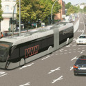 Modern Van Hool tram-busses